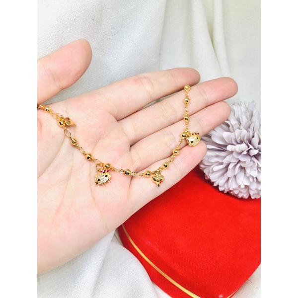 Gelang tangan/Kaki Anak hellokitty Mata Gold Xuping