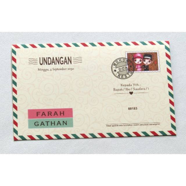 Undangan pernikahan / wedding invitation murah erba 88183 amplop