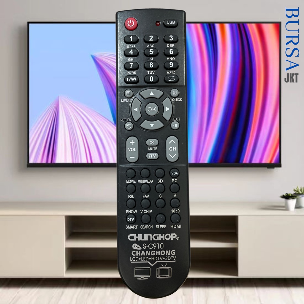 REMOTE CHANGHONG CHIQ SMART TV ANDROID11 DIGITAL NETFLIX YOUTUBE