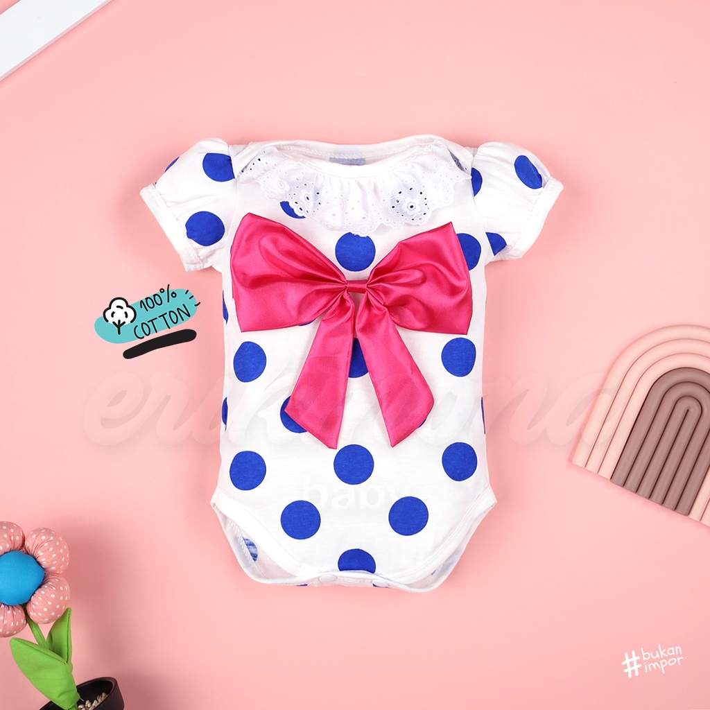 ❤️jumper bayi baju bayi lucu daisy polkadot biru baju anak❤️