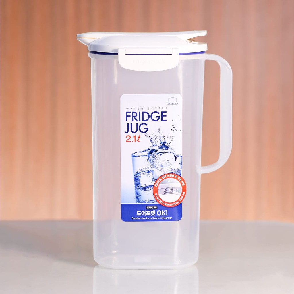 Lock n Lock Fridge Jug 2.1 L HAP770 / Lock&amp;Lock Pitcher Teko Air Putih