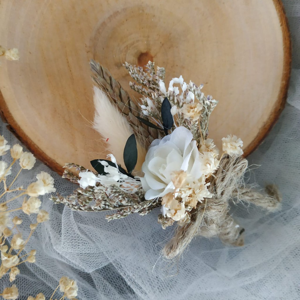 Korsase Bunga Jas Driedflower | Wedding Corsage Driedflower C-02