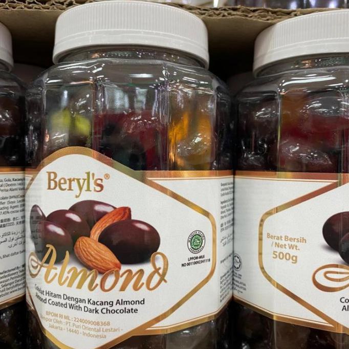 

COD BERYL'S ALMOND COATED WITH DARK CHOCOLATE 500 GR MAKANAN & MINUMAN