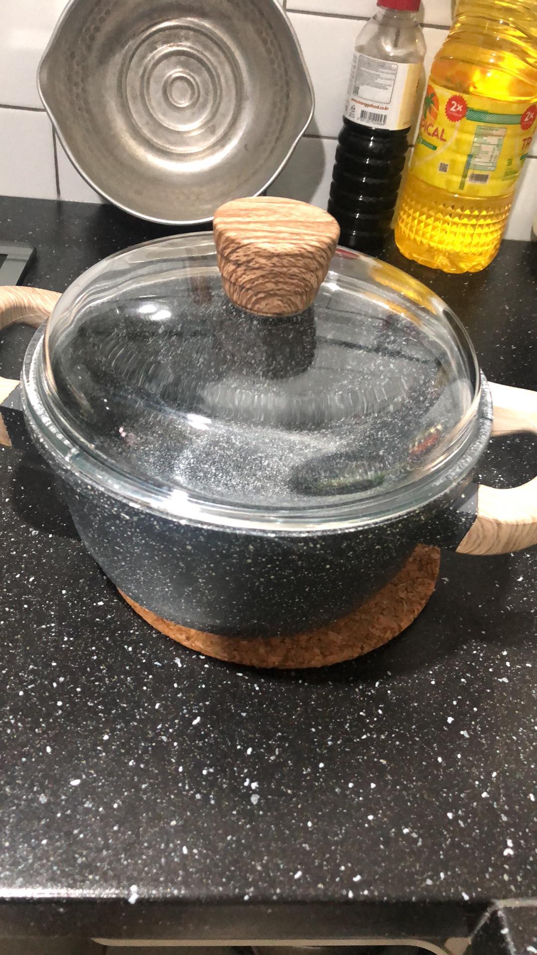 Debellin Casserole 20 Cm - Grey Granite Cookware Series Atau Panci Anti Lengket Premium