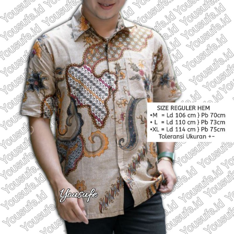 Batik Pria Lengan Pendek Terbaru New motif Bisa Seragam Kantor Kerja Formal Casual acara pernikahan SK1122N COD shopee