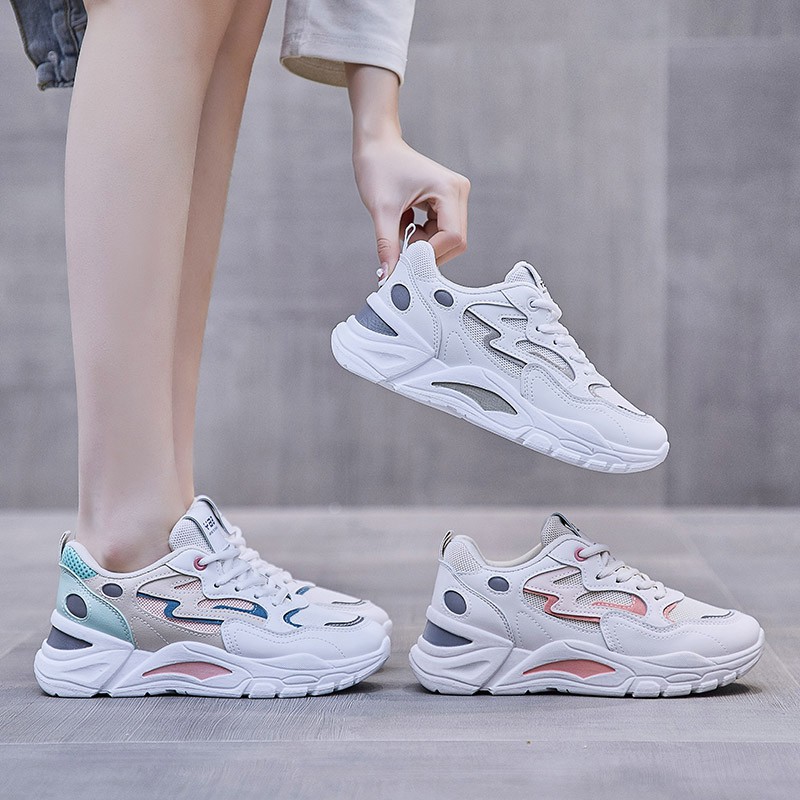 [DENDEN.ID] Sepatu Wanita Sneaker Tinggi Luar Negeri Import Sepatu Olahraga Korea DD1022