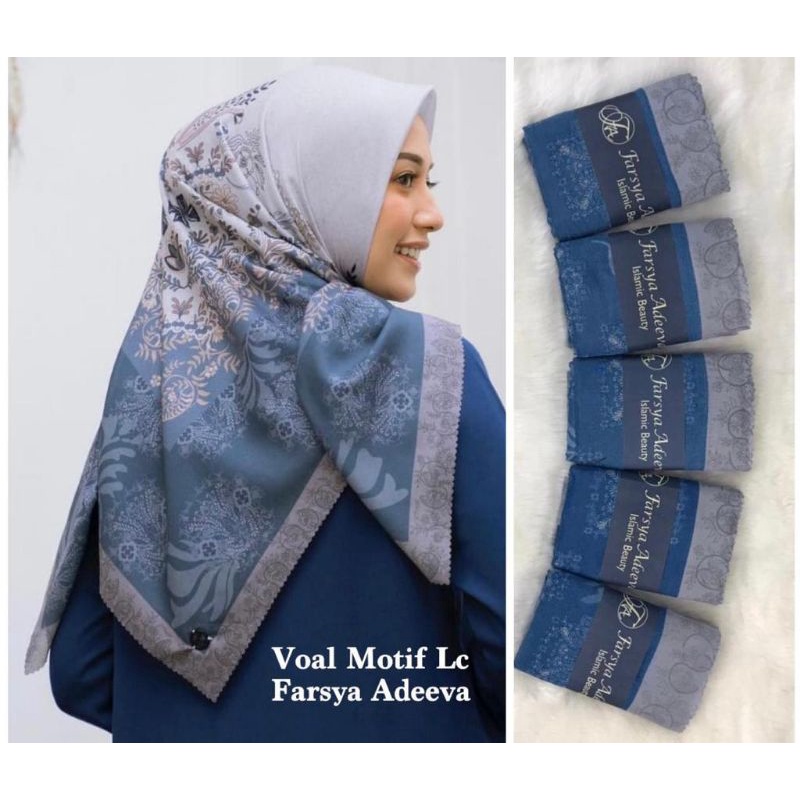 Jilbab Adeeva Denay Motif Koran Segiempat Voal Premium 30+ Motif-1