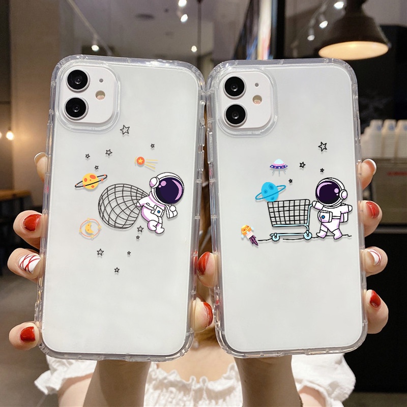 Case Desain Astronot Untuk Samsung A32 A52 A72 A53 A71 A73 A750 A7 2018 A33 A31 A51 A52S A03 A13 A12 A21S A3022S A30