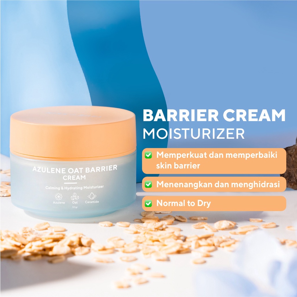 True to Skin - Azulene Oat Barrier Moisturizer Cream (Pelembab Krim Skin Barrier utk Kulit Normal - Kering, Iritasi)