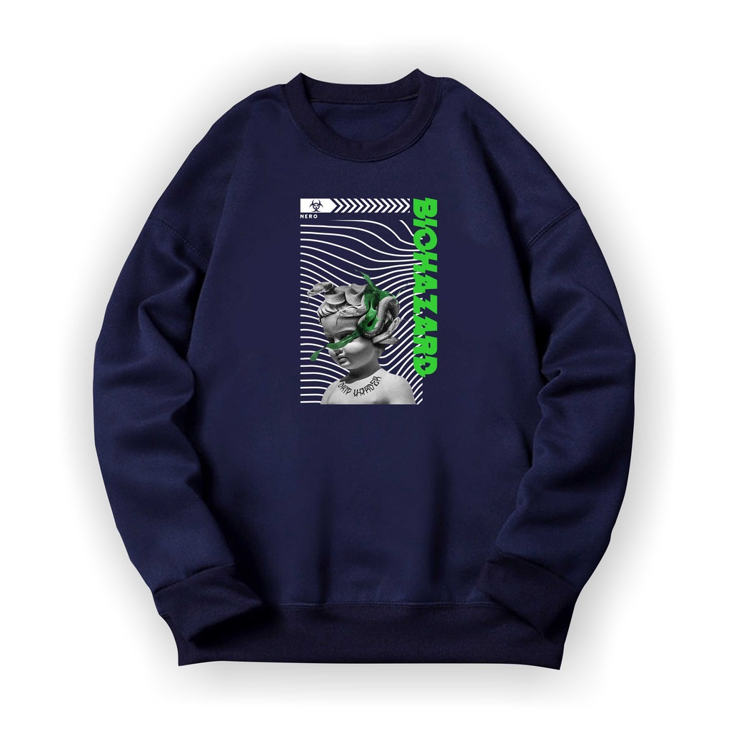 BIOHAZARD Sweatshirt Basic II Sweater Crewneck BIOHAZARD Sz M-XL ( Pria &amp; Wanita )