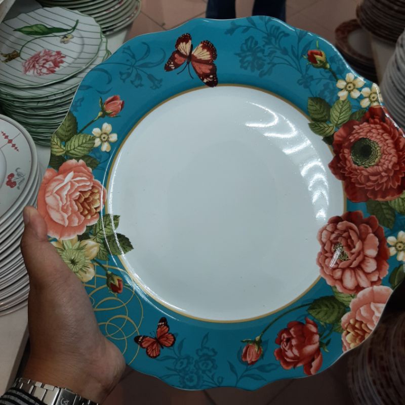 Flower rose dinner plate /piring lucu/piring gemes/piring sango/hiasan dinding