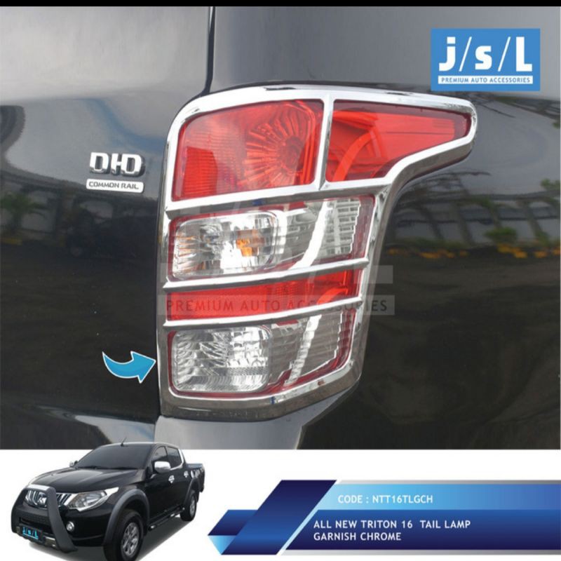 garnish lampu belakang all new Triton Hitam &amp; Chrome &amp; Carbon / tail lamp garnish jsl