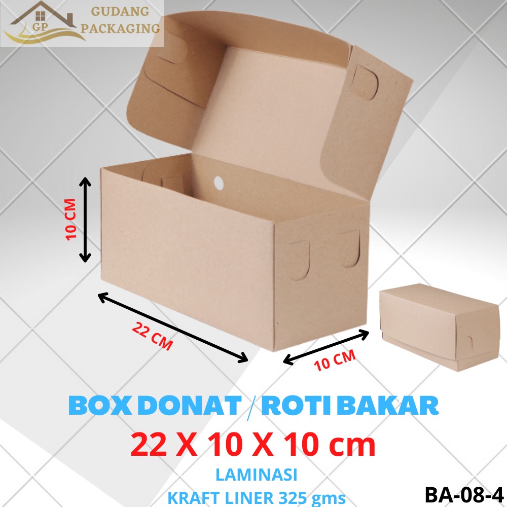 

BOX DUS KARDUS KOTAK BROWNIES BOLEN KUE ROTI BAKAR DONAT BOMBOLONI 325gsm 22x10x10 cm LAMINASI#BB-08-4PE