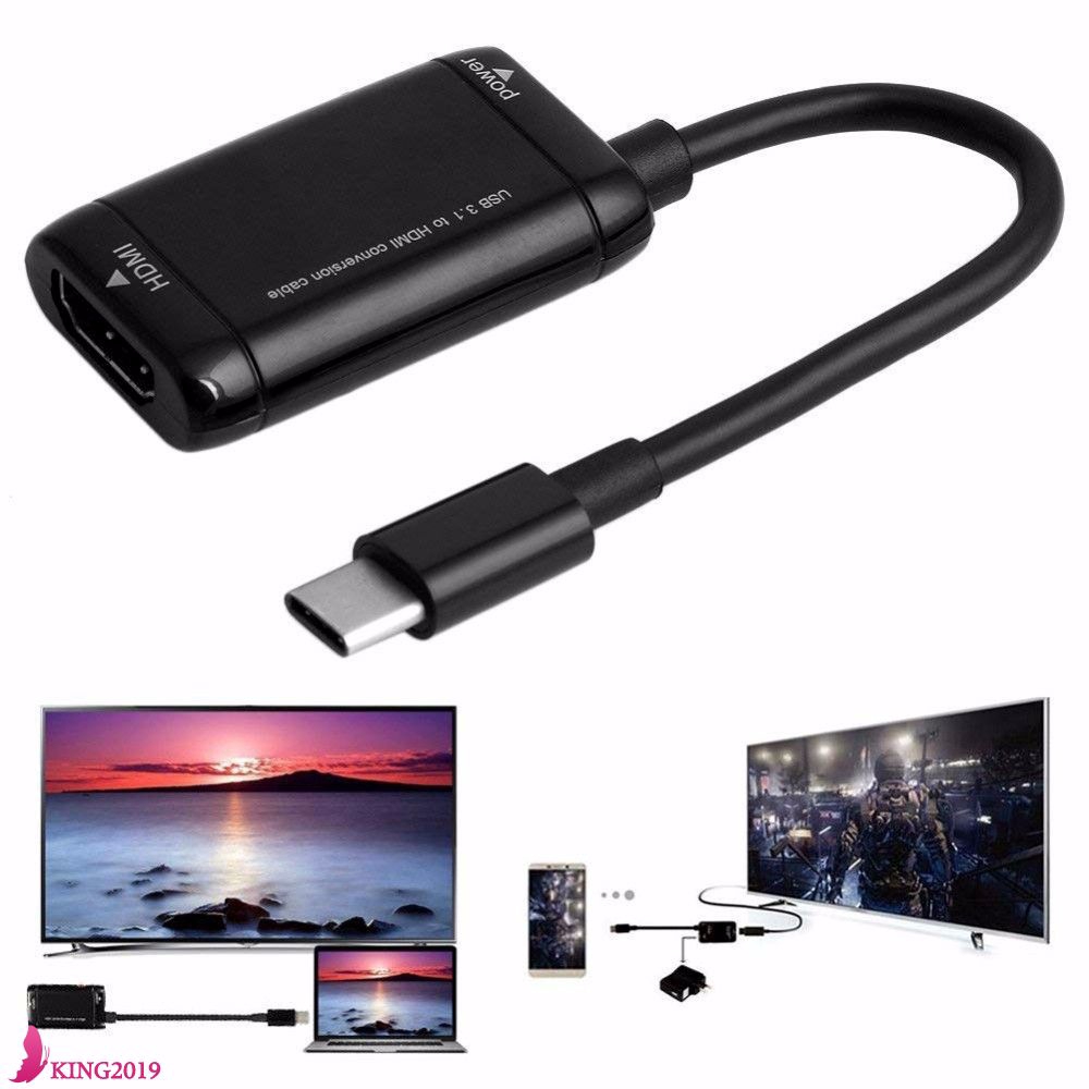 Kabel Adap   ter USB 3.1 Type C to HDMI untuk MHL Android