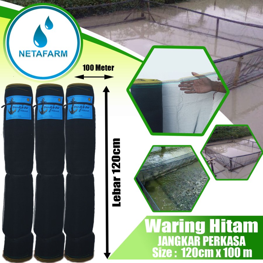 Waring Hitam CAP JANGKAR PERKASA L120cm P100m - 1 Roll