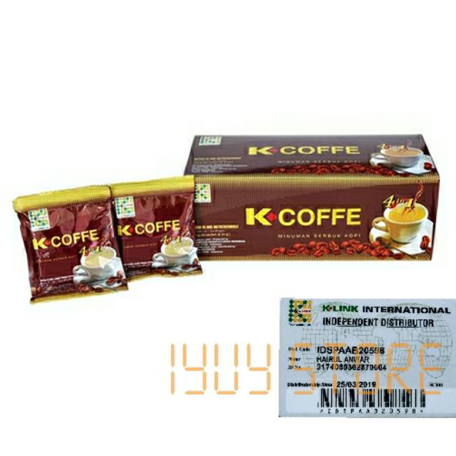 K Coffee 4in1 Isi 20 Sachet Kopi Kesehatan Shopee Indonesia