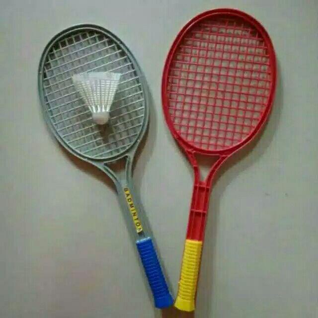 Mainan Anak Set Raket Badminton Mainan Edukatif Anak Bulu Tangkis Plastik SNI