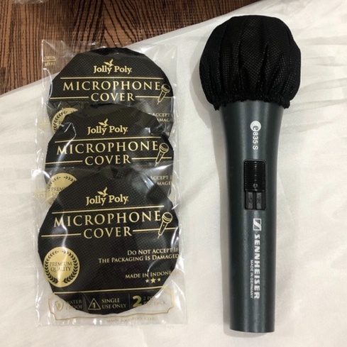 TERMURAH 100pcs COVER MIC JOLLYPOLY PELINDUNG MIKROFON / SARUNG MIC/ PEMBUNGKUS MIC BERKUALITAS