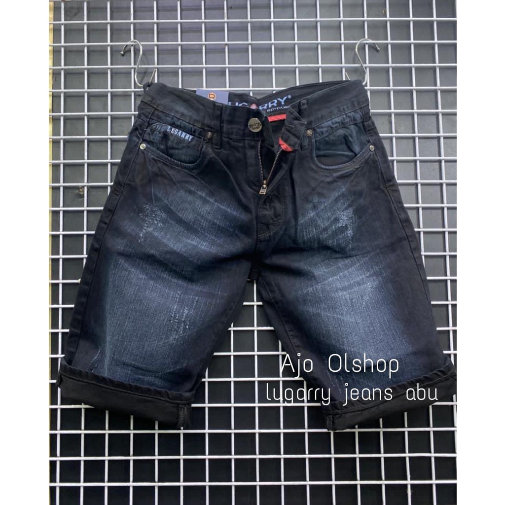 celana pendek pria jeans lugarry