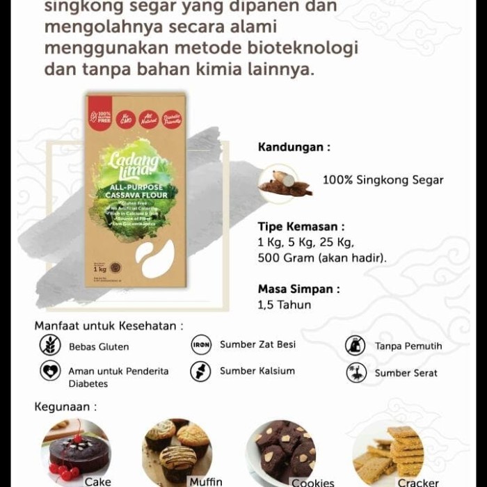 

PROMO [COD] Tepung MOCAF Gluten Free LADANG LIMA buat penderita GERD, autis