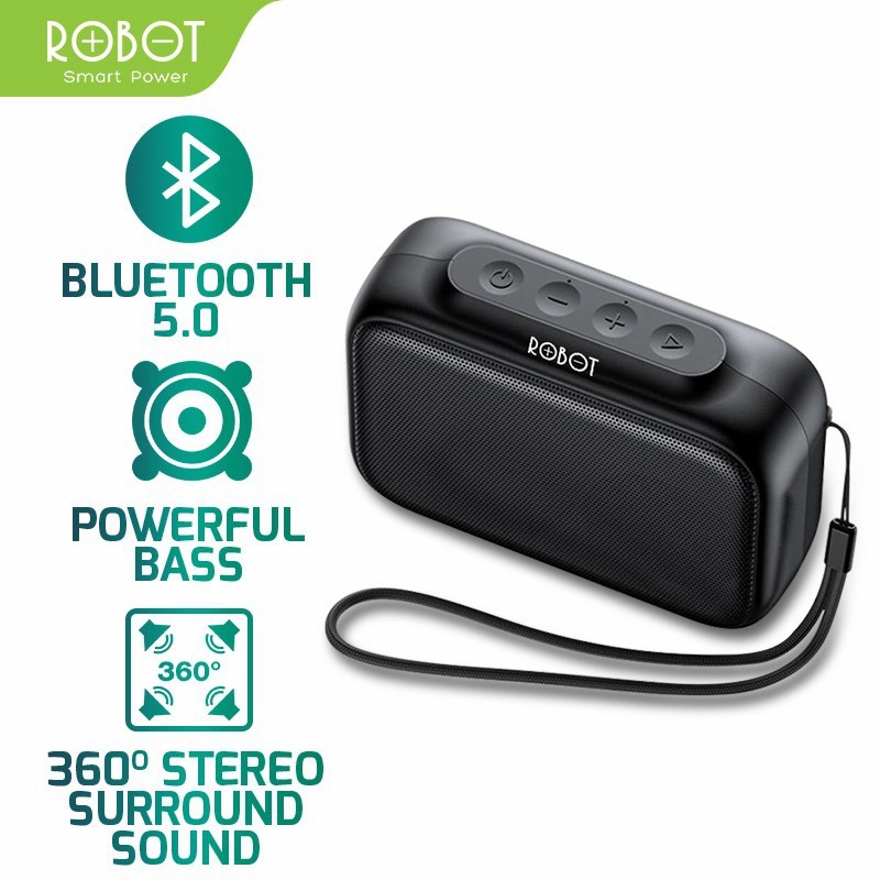 Promo Terbaru!!! Speaker Bluetooth Portable Wireless Robot RB-100 Bisa Menggunakan USB / TF Card AUX In Extra Bass Stereo