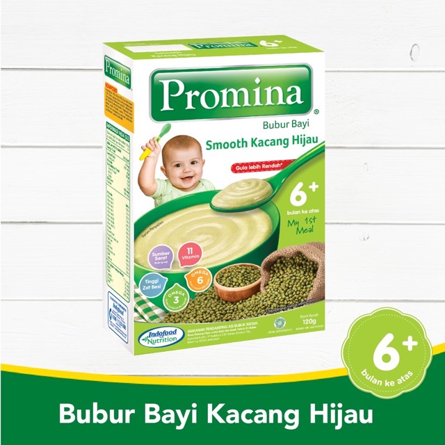 Promina Bubur bayi Beras merah - Kacang Hijau - Pisang Susu 120 gr/bubur bayi