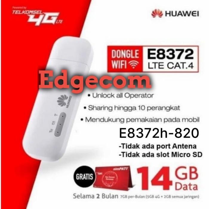 Huawei E8372 Modem Usb Wifi 4G Lte Free Telkomsel 14Gb