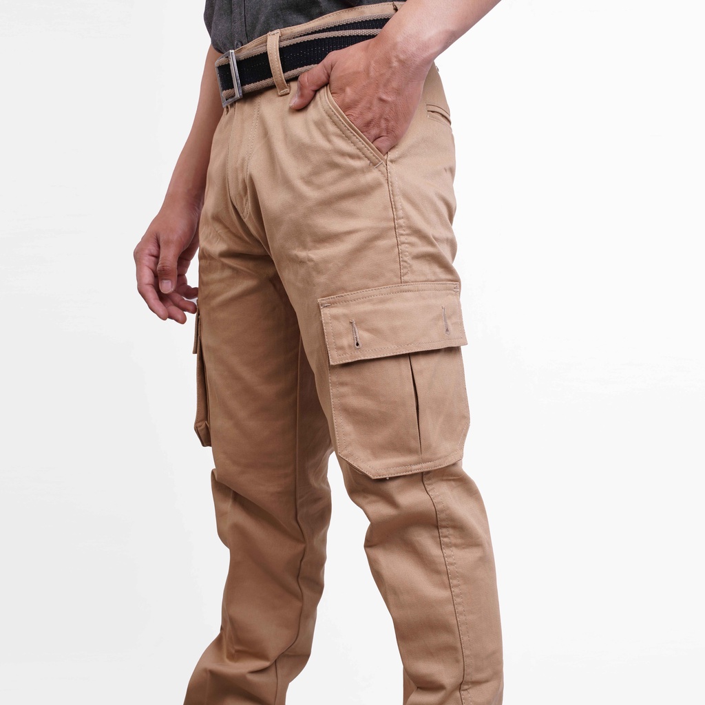 RS31 Celana Cargo Pants Pria High Quality Super Big Size - Cargo Ukuran Jumbo Khaki