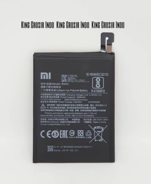 Baterai Xiaomi BN45 Original 100% Redmi Note5, Note5 Pro, Note5 Plus Battery BN 45 Redmi Note 5 Pro