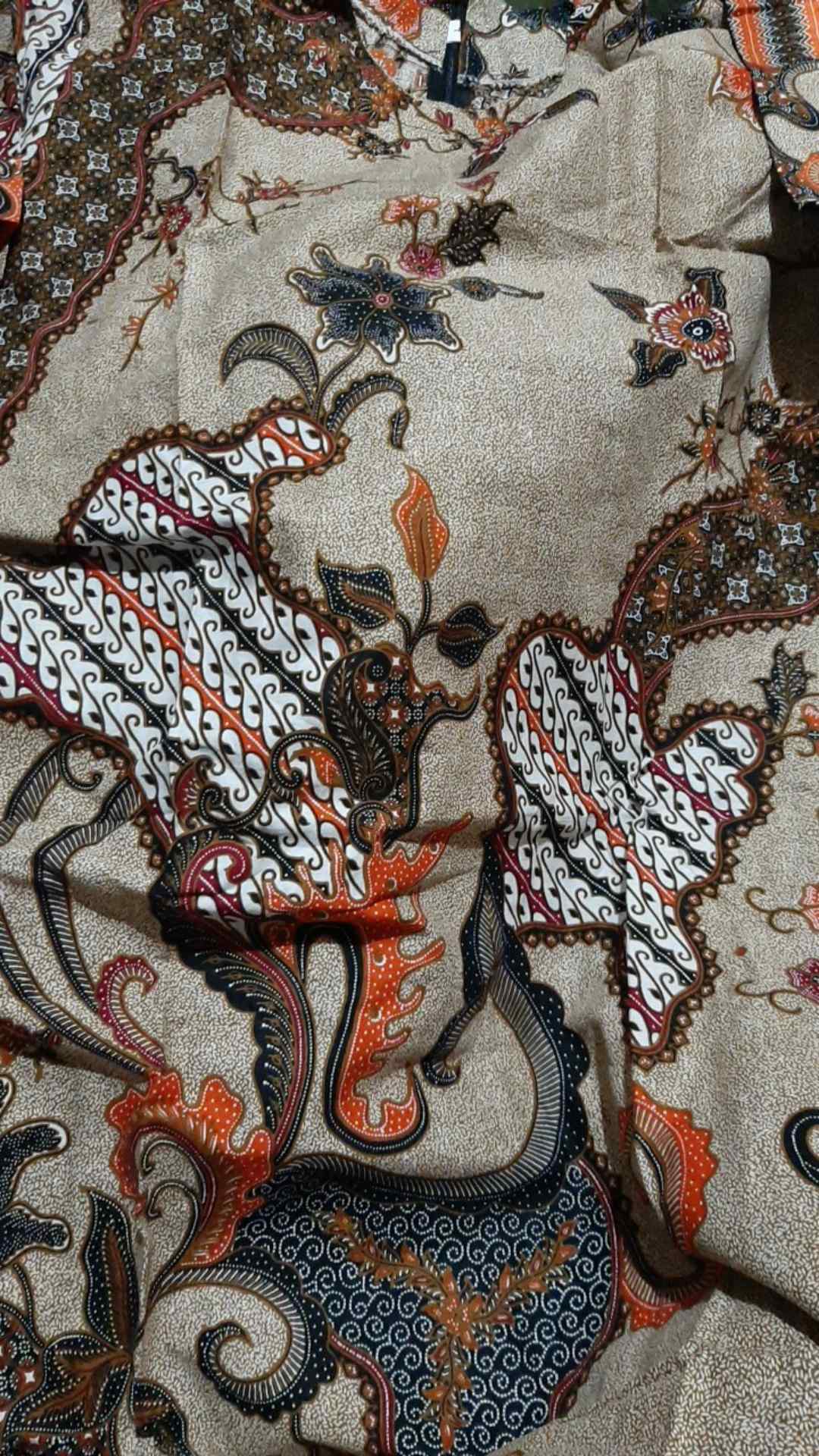 Samhadi Batik Sb026 Kenongo Kemeja Tosca Pende Pekalongan Padi M L Xl Sogan Tulis Halus Kemeja Batik