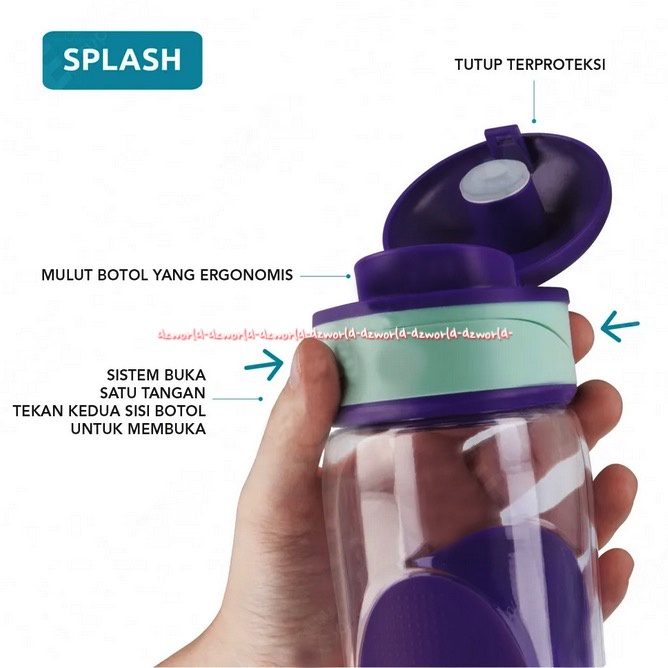 Quokka 730ml Splash Indigo Sport Bottle Drink Botol Minum Olahraga Tritan Tahan Banting Ringan Quoka