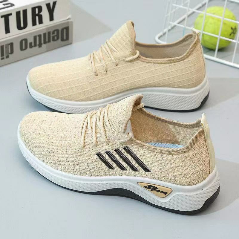 Sepatu Wanita Sepatu Sneakers Wanita Import Sepatu Sport Cewek Terbaru Kekinian Olahraga Senam Snikers Casual Keren-Vanilla