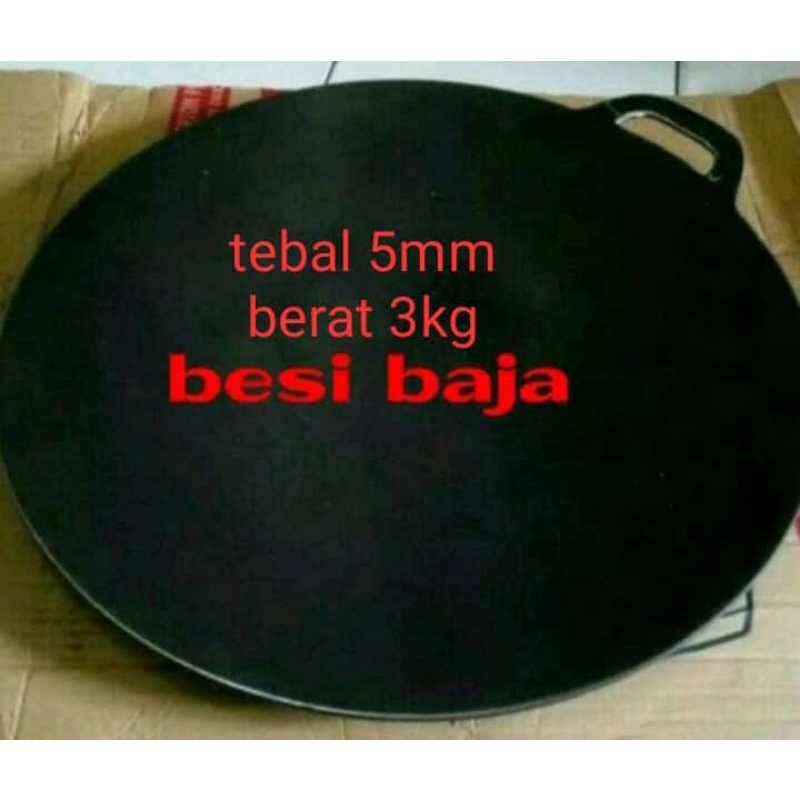 garansi asli baja 100%  uk. 35 uang kembali wajan datar bulat tebal 5mm