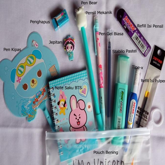 

Paket Alat Tulis Anak Sekolah BTS BTS21 Set ATK Kantor Pulpen Pensil
