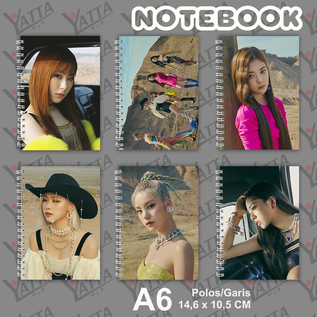 

Notebook KPOP ITZY Not Shy Concept Photos Ukuran A6 10,5 cm x 14,8 cm Seri 2