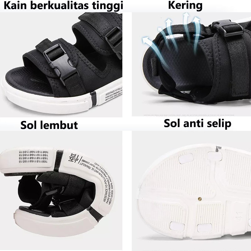 Sandal Gunung Pria Original Model Casual Sandal Gunung Modern Keren Cowok Ringan/Tidak Licin