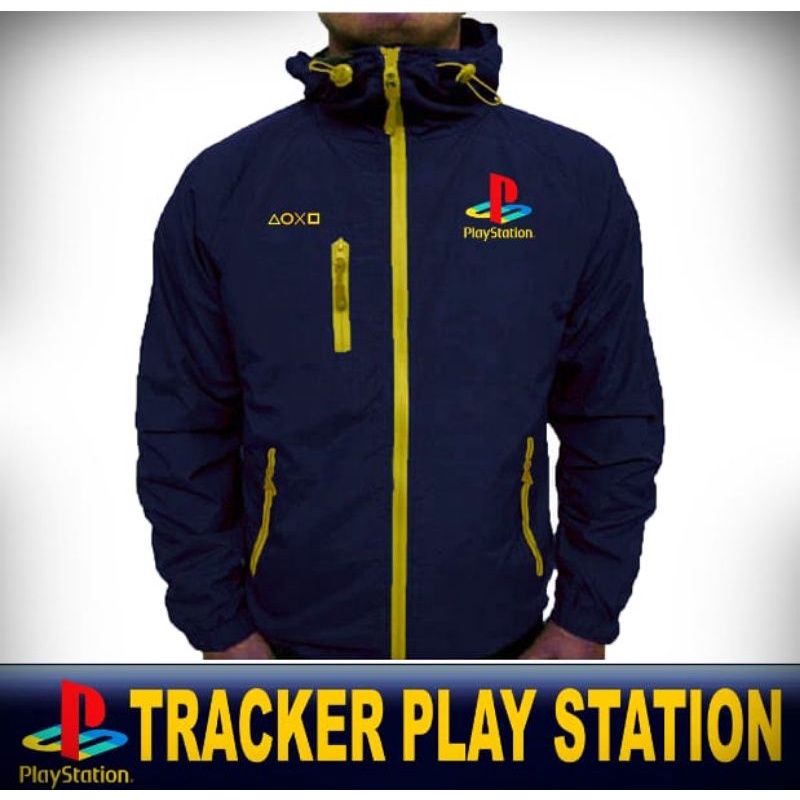 Jaket Hoodie PS PlayStation Game Warna Navy