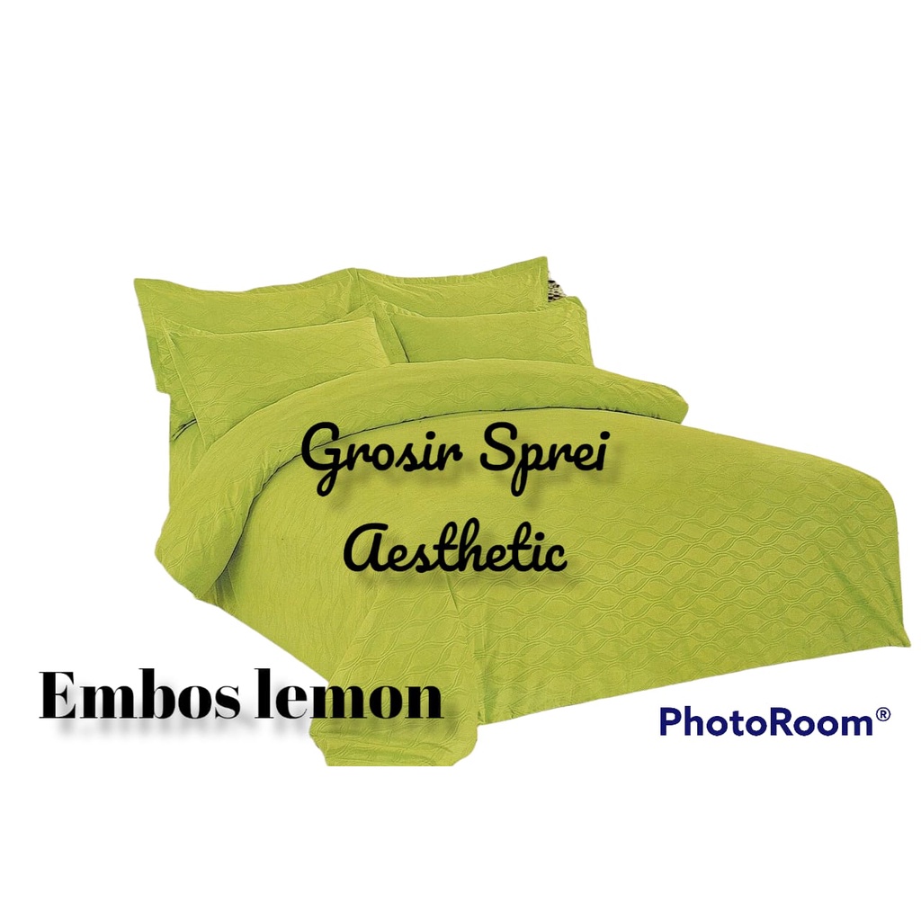 PROMO SPREI MURAH EMBOS POLOS BESERTA SARUNG BANTAL &amp; SARUNG GULING 180X200