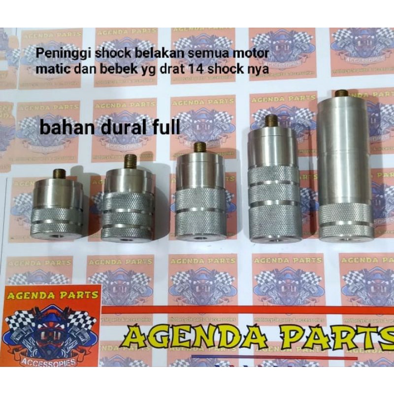 Peninggi shock belakan semua motor matic dan bebek yg drat 14 shock/bawaan ori nya- bahan dural full motif nanas