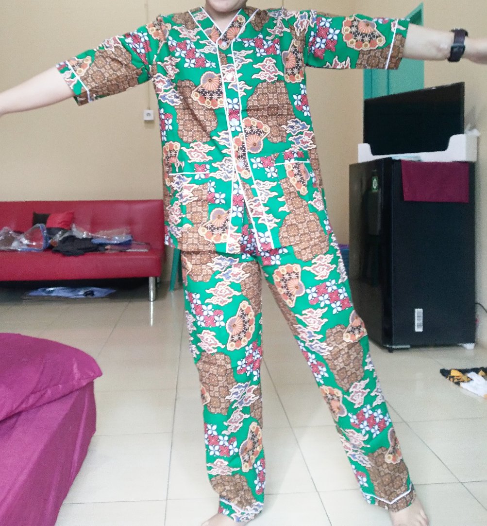 Piyama Batik Couple Anak-dewasa(batik Bagan)