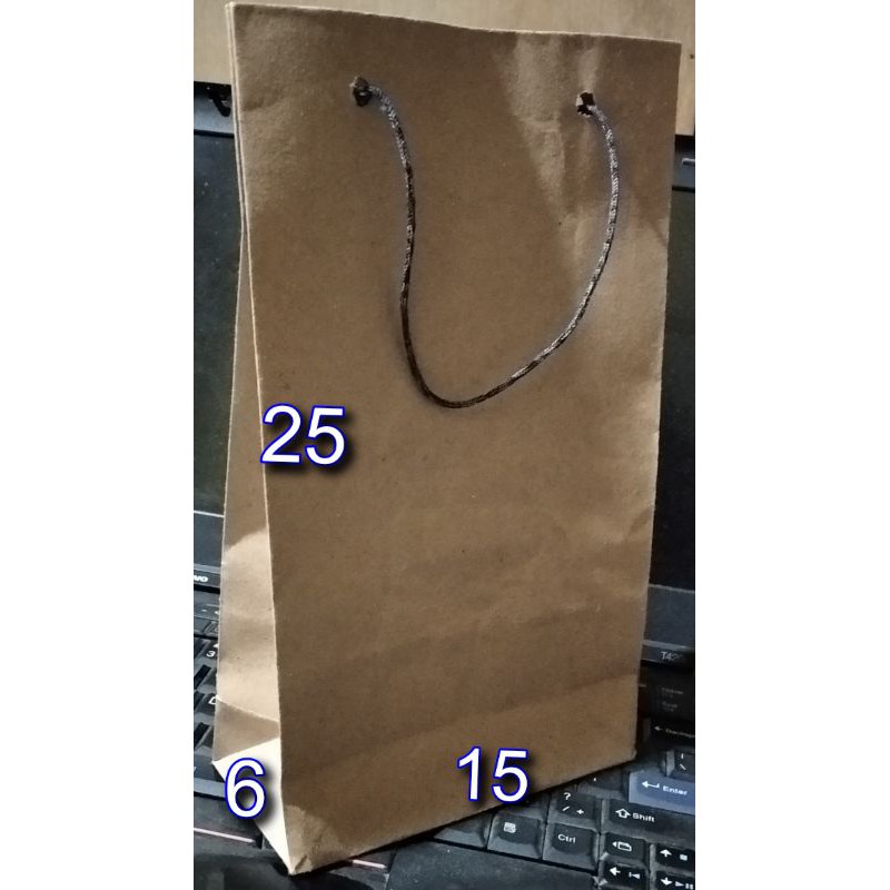 

Paperbag coklat 15x8x25