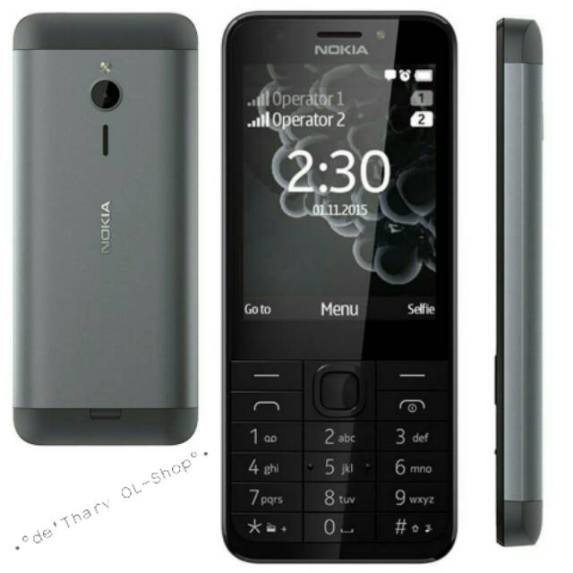 Handphone Nokia 230 Hitam Dual Sim / HP Kamera Selfie / Bukan Lenovo Xiaomi Asus Samsung