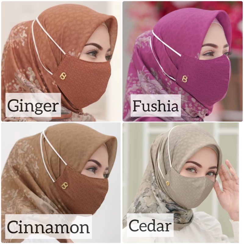 Everyday Monogram Mask Buttonscarves