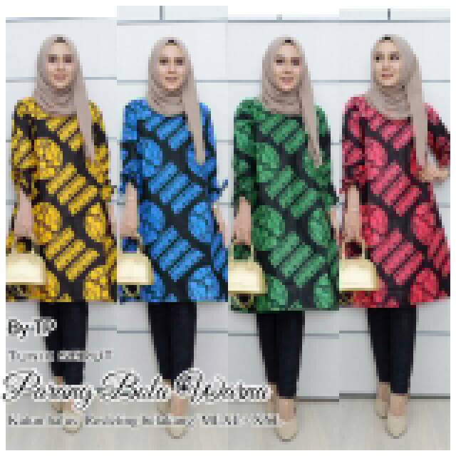 TUNIK SERUT PARANG BOLA WARNA BATIK MURAH ATASAN WANITA ATASAN MURAH GROSIR BATIK SOLO