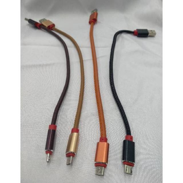 Cable pendek Micro Fast Charging 25cm bahan tebal