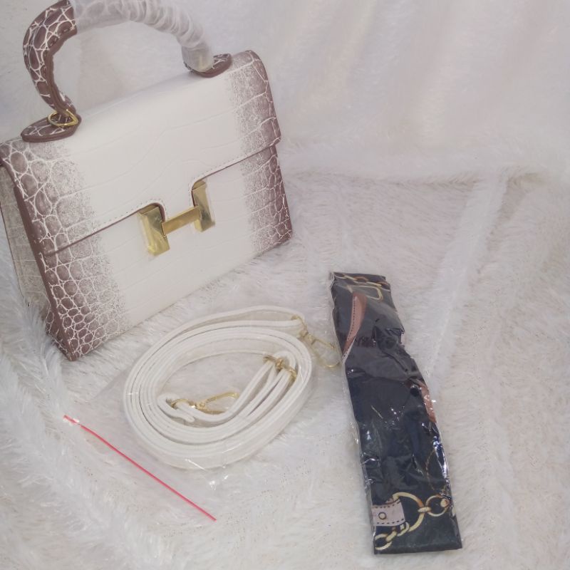 Tas Hms Croco Top Handle Mini Bag