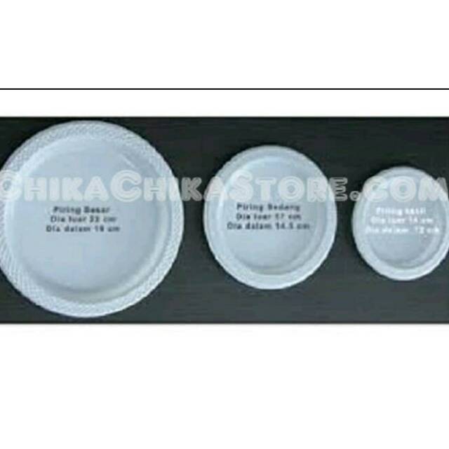 Piring bsm plastik putih susu besar