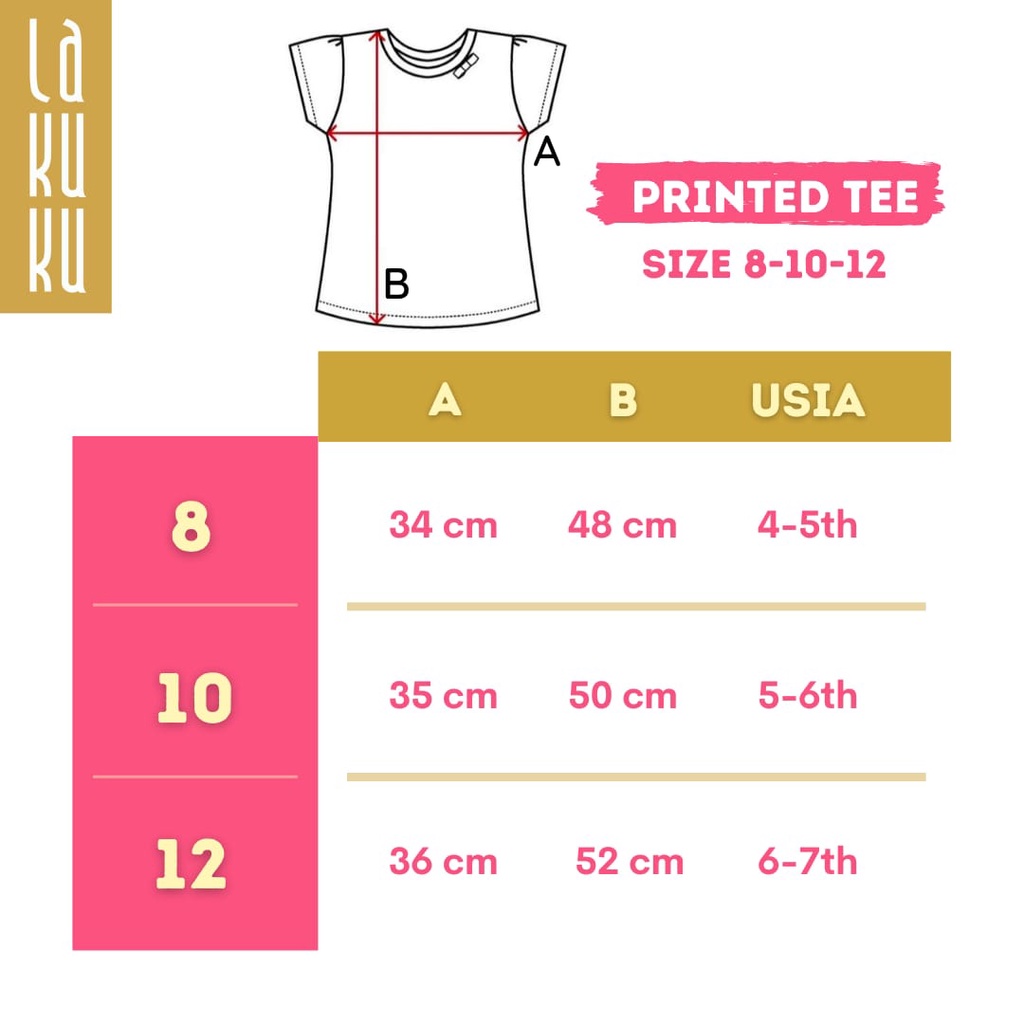 Lakuku - Printed Tee Top LK Cozy is Good Atasan Baju Kaos Anak Perempuan Cotton Katun