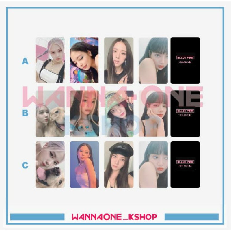 photocard blackpink the album