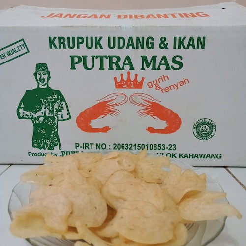 

Kerupuk Udang Mede Putra Mas Ukuran Mede 1 kg